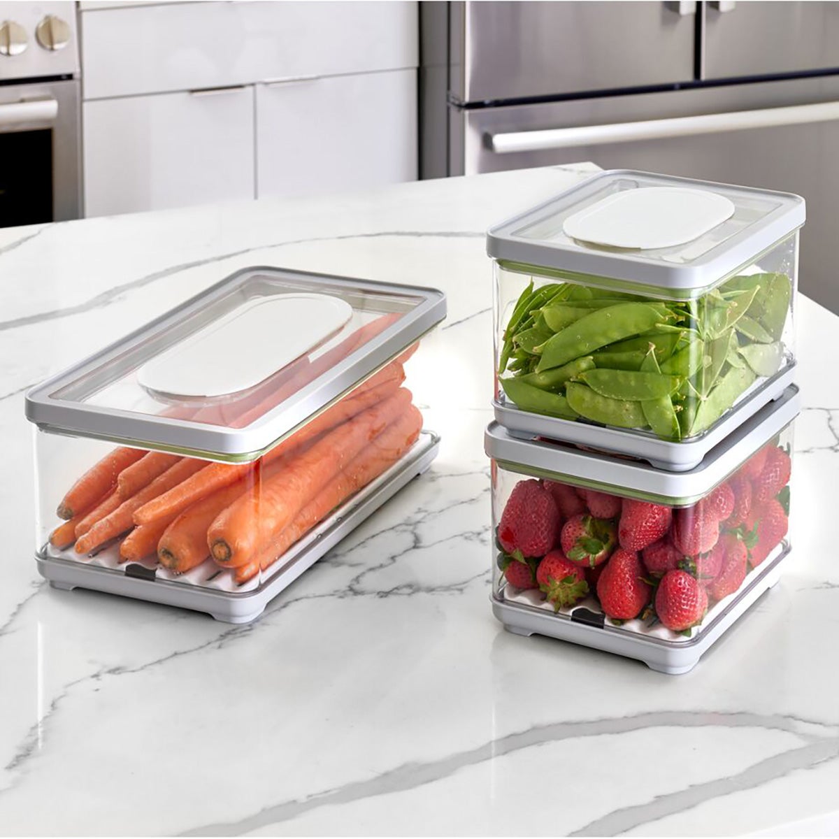 iDesign Rectangle Produce Keeper Set of 3 The Container Store